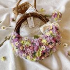 作品【nousagiからの贈り物♡】プチスワッグ付き　花かんざし　癒しリース　母の日　ギフト　誕生日　記念日