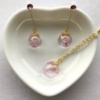 作品sweet love♡ ピアス＆ネックレス PINK