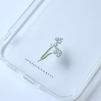 作品【 春のお花 】勿忘草　wasurenagusa/mplant　スマホケース　iPhoneケース　クリアケース　ソフトケース シンプル