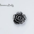 作品20ｍｍ　バラの花　アンティークカラーデコレーションパーツ １色/６個/セット
