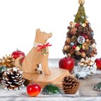 作品【クリスマス早割】柴犬の木製スマホスタンド