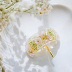 作品桜と小花のポニーフック