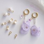 作品lavender chiffon koeda＋選べるチャームピアス/イヤリング*