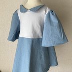 作品子供服110㎝　フレアチュニック（接触冷感・ＵＶケア加工ニット使用）