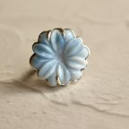 作品blue opal flower ring (ブルーオパール)