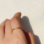 作品【Simple #1 gold】・真鍮・ring（受注生産：1号～29号）