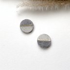 作品☆一点物☆ピアス/イヤリング(グレーフロッキー)