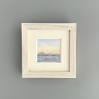 作品「冬の夕暮れ」水彩画 アート 原画 【木製フレームつき】