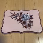 作品トールペイント作品　花のプレート