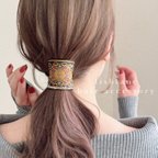 作品56. インド刺繍　ポニーフック　ヘアアクセサリー