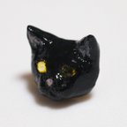 作品猫のアクセサリー/黒猫のピアス