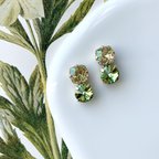 作品prism drops “green christmas rose” pierce / earring