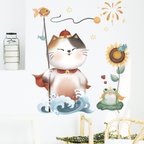 作品M308ウォールステッカー 【可愛い猫】剥がせる壁紙　DIYインテリア