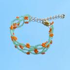 作品フラワービーズブレスレット [flower beads bracelet]