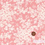 作品USAコットン(110×50) moda The Flower Farm 早咲きのバラ ピンク 生地 布