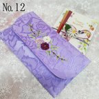 作品【SALE♡ハンドメイド】薔薇刺繍の袱紗(ふくさ)　紫　薔薇　冠婚葬祭　慶弔両用　№12