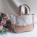 作品《試作品》リバティ★スカラップ★フリル付き♡mini♡イブルトートバッグ