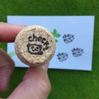 作品『check!パンダ』消しゴムはんこ