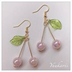 作品さくらんぼ♡チェリー♡ピアス♡イヤリング♡春♡夏♡ゆめかわいい♡プチプラ♡ピンク