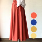 作品色もシルエットも綺麗な着映えするタックギャザースカート　カラー3色から選べる　