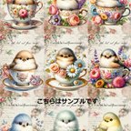 作品オリジナル 生地 ブロックデザイン ハンドメイド素材 パネル生地 鳥 