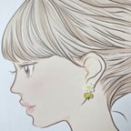 作品花 ピアス♡刺繍糸♡モリーの花