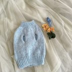 作品手編みのわんこセーター