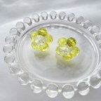 作品ビーズアクセサリー　-clear yellow -