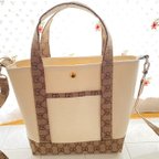 作品★帆布＆GD柄トートバッグ（ハンドメイド）