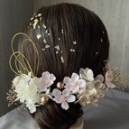 作品金箔付き♡薄紅桜の髪飾り♡卒業式　結婚式　七五三　和装　袴　成人式