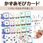 作品かずあそびカード★汽車にのせて 遊ぼう　療育　保育　知育玩具　発達障害　手作り　教材　グッズ