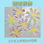 作品送料込み【 壁面装飾 】 コスモス 花 フラワー 染紙