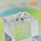 作品ブラウニッシュダイヤモンド　ピアス　約3.5ｍｍ　0.3ct（0.15ct×2）Pt900