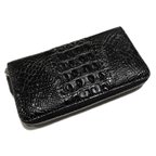 作品＜数量限定特価＞ クロコダイル 本革 ラウンド長財布 ③ ホーンバック Zip-Around Wallet ウォレット プレゼント ギフト 人気 おしゃれ