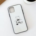 作品とてもシンプルなiPhoneケース　コーヒータイム　柴犬グッズ
