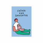 作品飾れるポストカード Father and Daughter