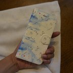 作品受注生産　6月の絵　みるくばー　手帳型iPhoneケース