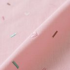 作品刺繍生地 【チョコスプレー/ピンク】 カットクロス 綿ポリ