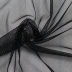 作品【お値打ち】　チュールニット　黒　（約105ｃｍ×約50ｃｍ）　【ハンドメイドのための小さな布】　la825