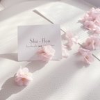 作品（ふんわりちいさな桜）手染めflowerピアス/イヤリング