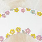 作品お花の重ね押しはんこ＊消しゴムはんこ