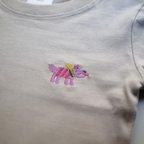 作品オオカミ刺繍Tシャツ（子供用）