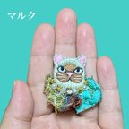 作品【dress up/猫/マルク】刺繍リング