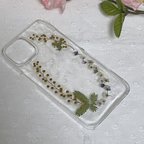 作品押し花iPhoneケース＊カナリア＊