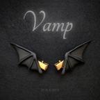 作品再販【Vamp】蝙蝠羽ゴシックゴールドミニヘアクリップ