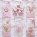 作品❁ 在庫限り ❁【全機種対応】Sakura Collection❁.*･ﾟ押し花スマホケース 桜 スマホリング リボンチャーム