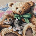 作品Teddy and Kittens