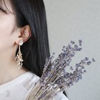 作品［no.02］クリスタル小枝ブライダルイヤリング/ピアス　結婚式　ウェディング  パール