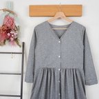 作品4/17♡新入荷｜マーガレット＊前開きVネックワンピース（9号)