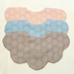 作品★送料無料★受注制作★スタイ◆よだれかけ～28㎝、もくもく、刺繍レース生地、サークル、男の子、女の子～